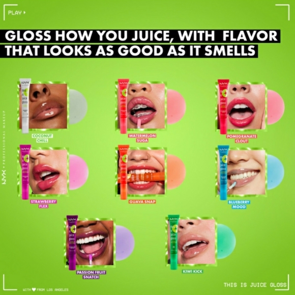 NYX THIS IS JUICE GLOSS STRAWBERRY FLEX HYDRATING LIP GLOSS. - Picture 7 of 11